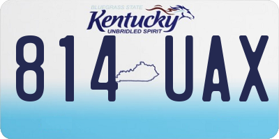 KY license plate 814UAX