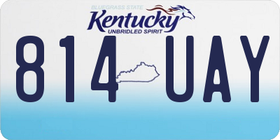 KY license plate 814UAY