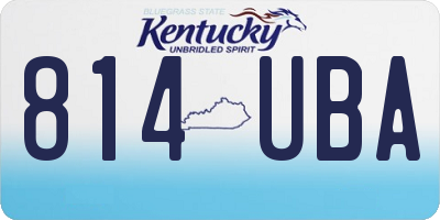KY license plate 814UBA