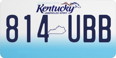 KY license plate 814UBB