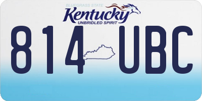 KY license plate 814UBC