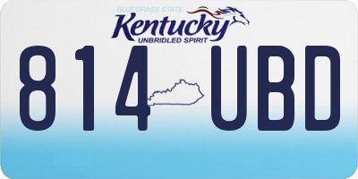 KY license plate 814UBD