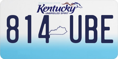 KY license plate 814UBE