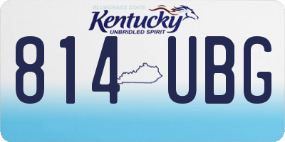 KY license plate 814UBG