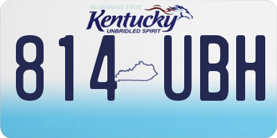 KY license plate 814UBH