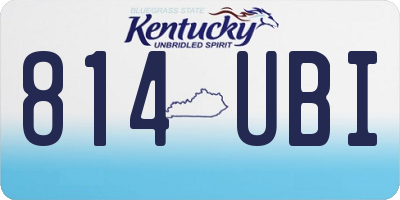 KY license plate 814UBI