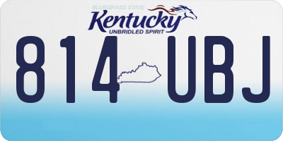 KY license plate 814UBJ