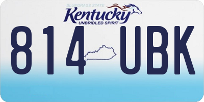 KY license plate 814UBK
