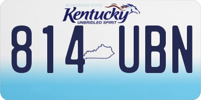 KY license plate 814UBN