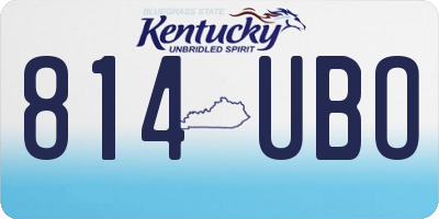 KY license plate 814UBO