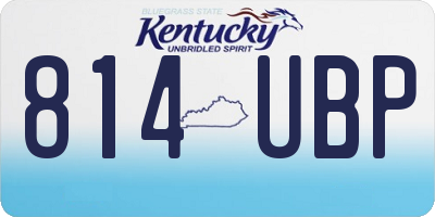 KY license plate 814UBP