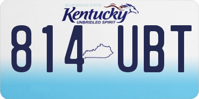 KY license plate 814UBT
