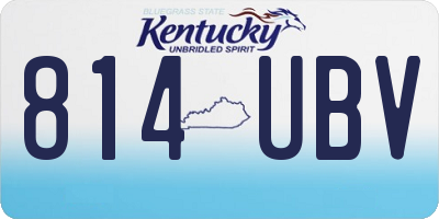 KY license plate 814UBV