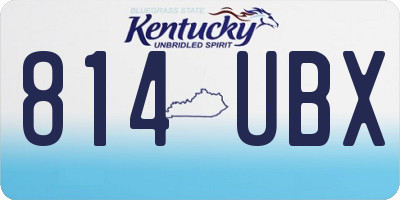 KY license plate 814UBX