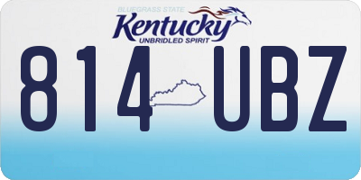 KY license plate 814UBZ