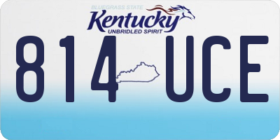 KY license plate 814UCE