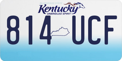 KY license plate 814UCF