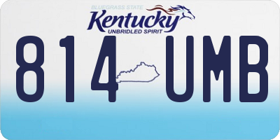 KY license plate 814UMB