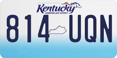 KY license plate 814UQN