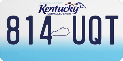 KY license plate 814UQT