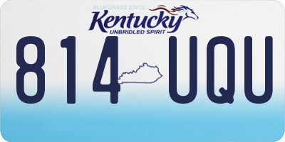 KY license plate 814UQU