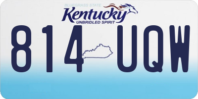 KY license plate 814UQW