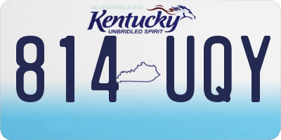 KY license plate 814UQY