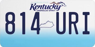 KY license plate 814URI