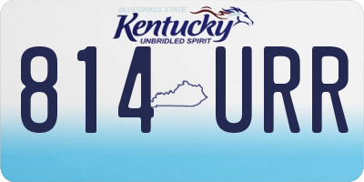KY license plate 814URR