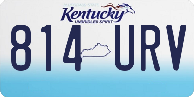 KY license plate 814URV