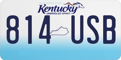 KY license plate 814USB