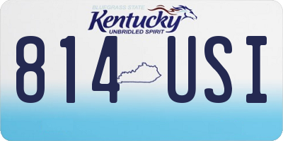KY license plate 814USI