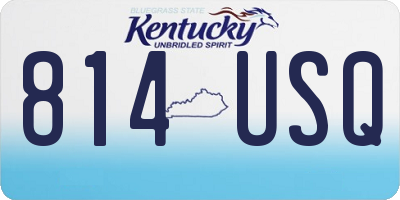 KY license plate 814USQ