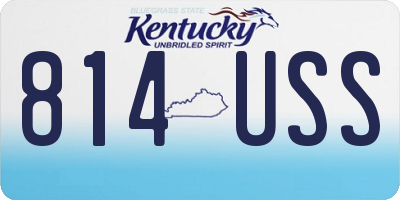 KY license plate 814USS