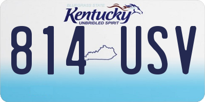 KY license plate 814USV