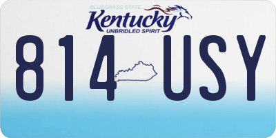 KY license plate 814USY