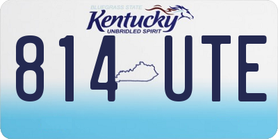 KY license plate 814UTE