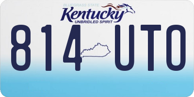 KY license plate 814UTO
