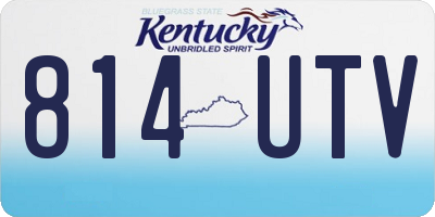KY license plate 814UTV