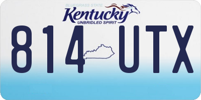 KY license plate 814UTX