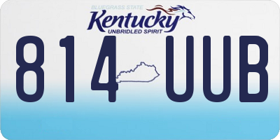 KY license plate 814UUB