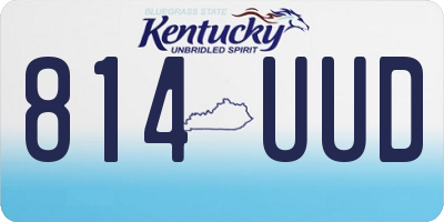 KY license plate 814UUD