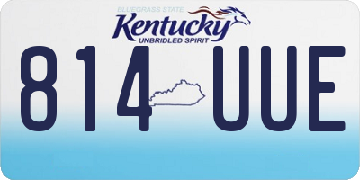 KY license plate 814UUE