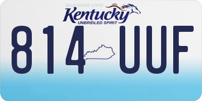 KY license plate 814UUF
