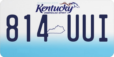 KY license plate 814UUI