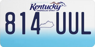 KY license plate 814UUL