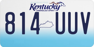 KY license plate 814UUV