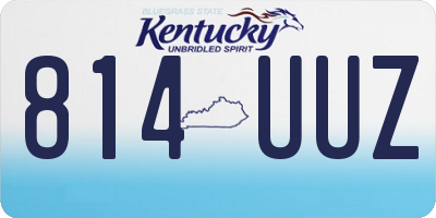 KY license plate 814UUZ