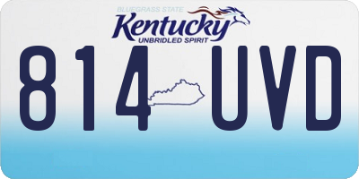 KY license plate 814UVD