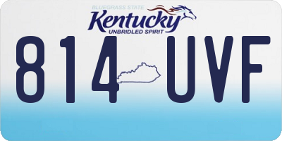 KY license plate 814UVF